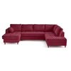 Image de Canape angle fixe LISA DESIGN 7 places en velours violet 297 x 297 x 85 cm