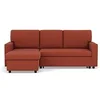 Image de Meiya - canapé d'angle réversible 4 places convertible avec coffre en tissu - Terracotta