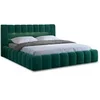 Image de Lit coffre best mobilier 202 x 232 x 90 cm en velours sommier a lattes pour 2 personnes de couleur vert