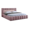 Image de Cleo - lit coffre avec led - 160x200 cm - sommier inclus - en velours - Rose