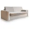 Image de Wilson - canapé droit 3 places convertible avec coffre en tissu et tissu texturé - Beige