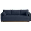 Image de Canape droit LISA DESIGN 3 places en velours bleu 222 x 222 x 85 cm