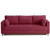 Image de Canape droit LISA DESIGN 3 places en velours violet 222 x 222 x 85 cm