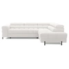 Image de Canape angle fixe BEST MOBILIER 5 places en tissu blanc 276 x 276 x 93 cm