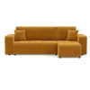 Image de Canape angle fixe BEST MOBILIER 4 places en tissu jaune 244 x 244 x 82 cm
