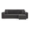 Image de Nicole - canapé d'angle réversible 4 places convertible avec coffre en tissu - Gris