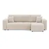 Image de Nicole - canapé d'angle réversible 4 places convertible avec coffre en tissu - Beige