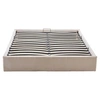 Image de Isa - lit coffre - 160x200 cm - en velours côtelé - Beige