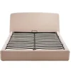 Image de Juliette - lit coffre - 160x200 cm - en tissu bouclette - Beige
