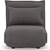 Image de Candice - Banquette 1 place convertible clic-clac en velours côtelé - Gris foncé