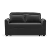 Image de Canape droit BEST MOBILIER 2 places en velours gris 145 x 145 x 82 cm