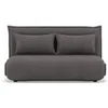 Image de Candice - Banquette 2 places convertible clic-clac en velours côtelé - Gris foncé