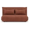 Image de Candice - Banquette 2 places convertible clic-clac en velours côtelé - Terracotta