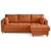 Image de Canape angle fixe LISA DESIGN 4 places en velours rouge 148 x 222 x 85 cm