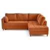 Image de Canape angle fixe LISA DESIGN 5 places en velours rouge 230 x 230 x 85 cm