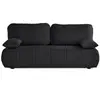 Image de Harper - canapé 3 places convertible avec coffre en tissu texturé - Noir