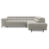 Image de Canape angle fixe BEST MOBILIER 5 places en tissu marron 276 x 276 x 93 cm