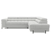 Image de Canape angle fixe BEST MOBILIER 5 places en tissu gris 276 x 276 x 93 cm