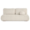 Image de Canape droit BEST MOBILIER 3 places en tissu beige 94 x 194 x 80 cm
