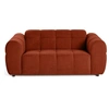 Image de Ray - canapé droit 2 places en tissu texturé - Rouge