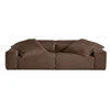 Image de Canape droit LISA DESIGN 3 places en tissu marron 264 x 264 x 68 cm