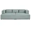 Image de Canape droit LISA DESIGN 3 places en polyester bleu 239 x 239 x 67 cm