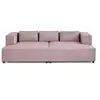 Image de Canape droit LISA DESIGN 3 places en polyester rose 239 x 239 x 67 cm