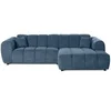 Image de Canape angle fixe LISA DESIGN 4 places en tissu bleu 262 x 262 x 70 cm