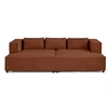 Image de Canape droit LISA DESIGN 3 places en velours rouge 146 x 239 x 67 cm