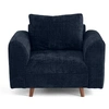 Image de Rune - fauteuil en velours texturé - Bleu