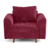 Image de Rune - fauteuil en velours texturé - Prune