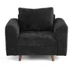 Image de Rune - fauteuil en velours texturé - Gris Anthracite