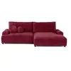 Image de Canape angle fixe LISA DESIGN 4 places en velours violet 145 x 240 x 81 cm