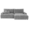 Image de Canape angle fixe LISA DESIGN 4 places en velours gris 240 x 240 x 81 cm