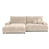 Image de Canape angle fixe LISA DESIGN 4 places en velours beige 240 x 240 x 81 cm