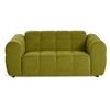 Image de Ray - canapé droit 2 places en tissu texturé - Vert