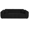 Image de Canape droit LISA DESIGN 3 places en velours noir 230 x 230 x 85 cm