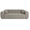 Image de Canape droit LISA DESIGN 3 places en tissu gris 230 x 230 x 85 cm