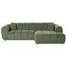 Image de Curtis - canapé d'angle droit 4 places en tissu texturé - Vert