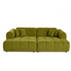 Image de Canape droit LISA DESIGN 3 places en tissu vert 240 x 240 x 85 cm