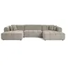 Image de Canape angle fixe LISA DESIGN 7 places en tissu gris 152 x 152 x 85 cm