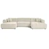 Image de Canape angle fixe LISA DESIGN 7 places en tissu beige 152 x 152 x 85 cm