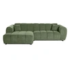 Image de Curtis - canapé d'angle gauche 4 places en tissu texturé - Vert