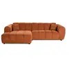 Image de Curtis - canapé d'angle gauche 4 places en tissu texturé - Terracotta