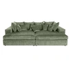 Image de Canape droit LISA DESIGN 4 places en velours vert 272 x 272 x 75 cm