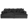 Image de Canape droit LISA DESIGN 4 places en velours gris 272 x 272 x 75 cm
