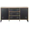 Image de Tribeca - buffet bas - bois et métal noir - 140 cm - Bois / Noir