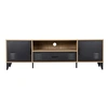 Image de Tribeca - meuble tv - bois et métal noir - 160 cm - Bois / Noir