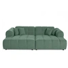 Image de Canape droit LISA DESIGN 3 places en tissu vert 117 x 240 x 85 cm
