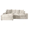 Image de Canape angle fixe LISA DESIGN 4 places en tissu beige 165 x 254 x 92 cm